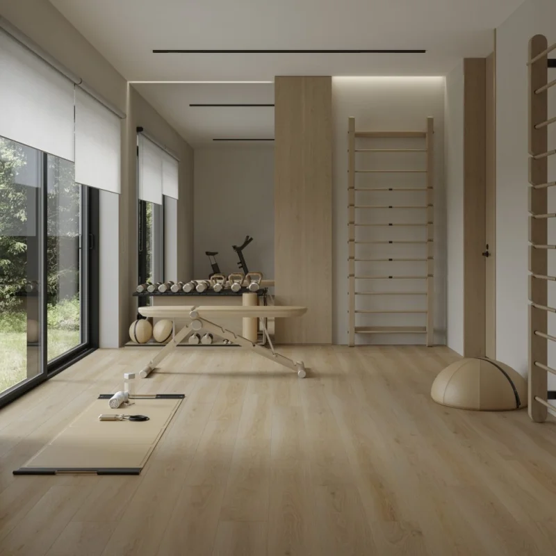 Panele winylowe ze zintegrowanym podkładem SPC Dąb Migdał