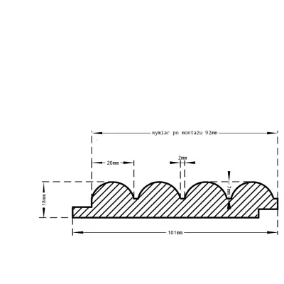 Lamele kolorowe Supra Mat London Blues Oval 3011 Oval, 120043144