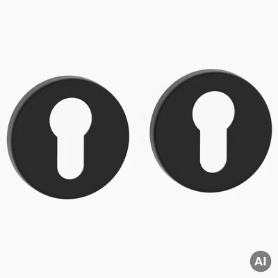 Rozeta okrągła Roana WB pod wkładkę Czarna, 5907609713803
