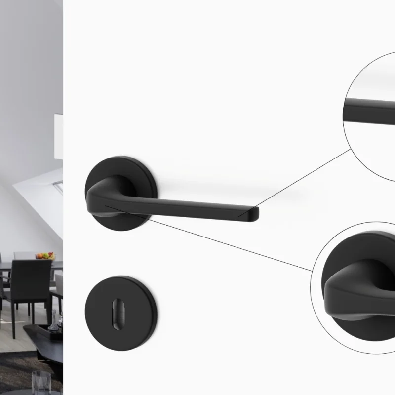 Rozeta okrągła Roana WK pod klucz Czarna, 5907609713797 - 