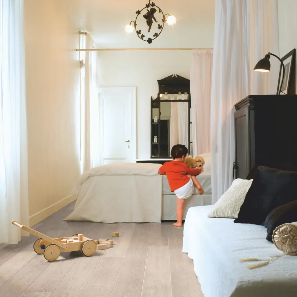 Zestaw Panele Podłogowe Dąb Stary Biały  LPU3985, Podkład Quick-Step Silent Walk, Płyn Koncentrat do czyszczenia podłóg i paneli AC4 9.5 mm, LPU3985, QSUDLSW7, 5907732901863, Zestaw, Largo, Quick-Step Unilin