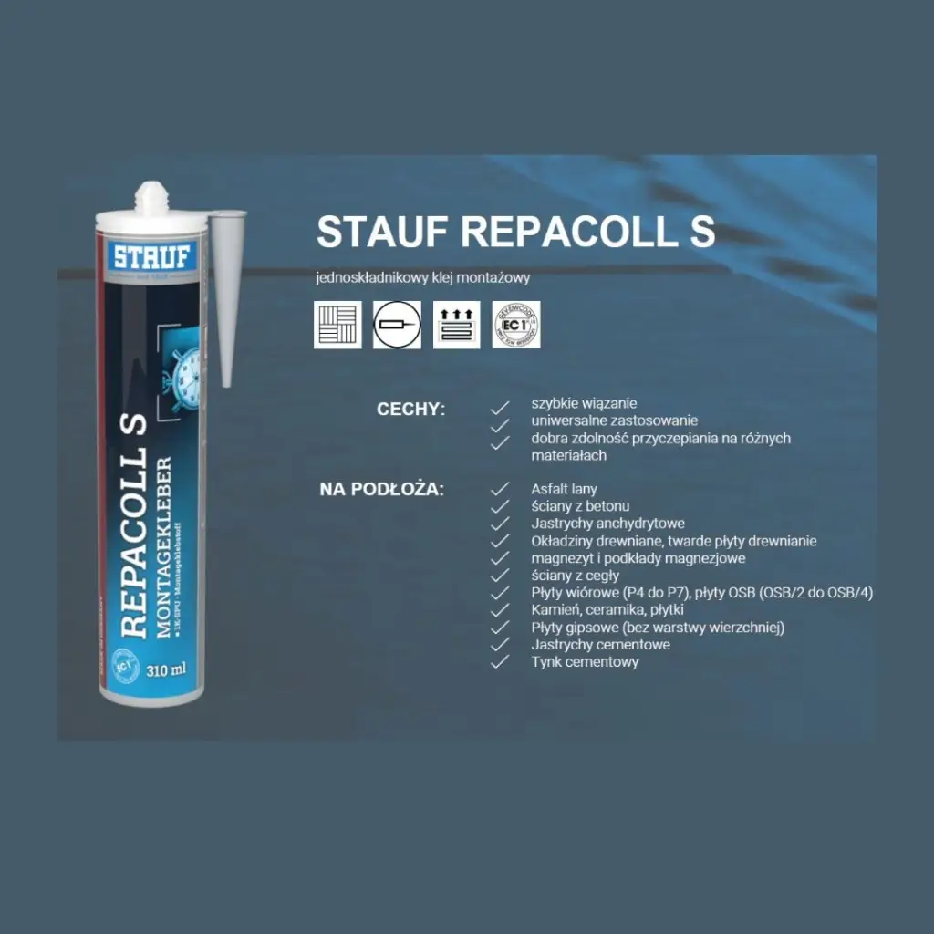 Klej Montażowy uniwersalny na zewnątrz BauTec STAUF Repacoll 