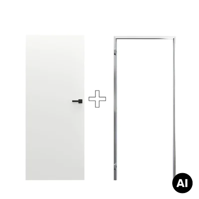 Zestaw Drzwi ukryte + Ościeżnica Porta HIDE Odwrotna przylga (otwierane do wewnątrz) Prawe 70cm plaster miodu, SPP1110P07LBP0A7U0H000, OPP100LP070000AN200000