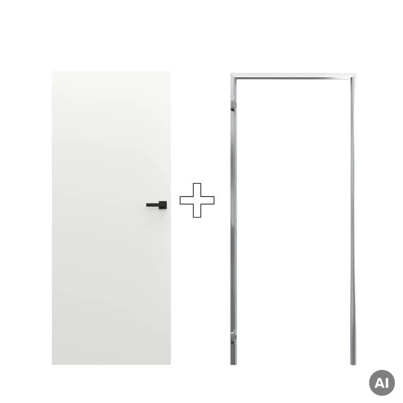 Zestaw Drzwi ukryte + Ościeżnica Porta HIDE Odwrotna przyl
