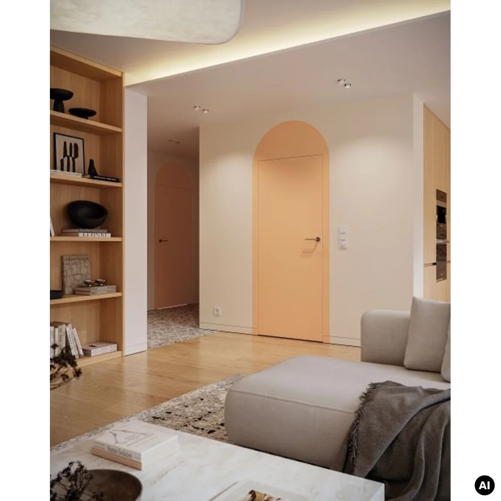 Zestaw Drzwi ukryte + Ościeżnica Porta HIDE Odwrotna przylga (otwierane do wewnątrz) Prawe 70cm plaster miodu, SPP1110P07LBP0A7U0H000, OPP100LP070000AN200000, Zestaw, PORTA HIDE, PORTA