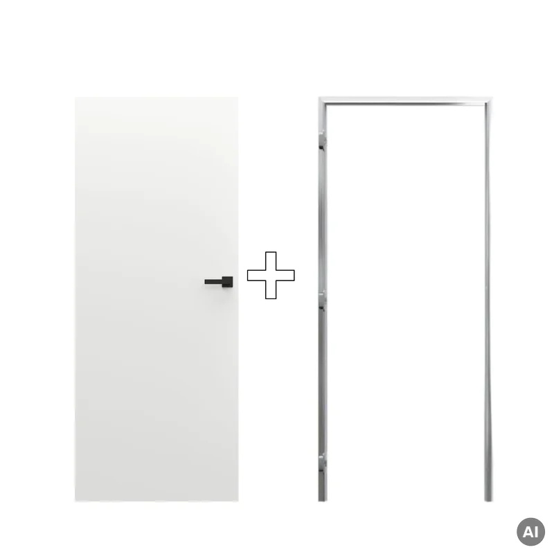 Zestaw Drzwi ukryte + Ościeżnica Porta HIDE Odwrotna przyl