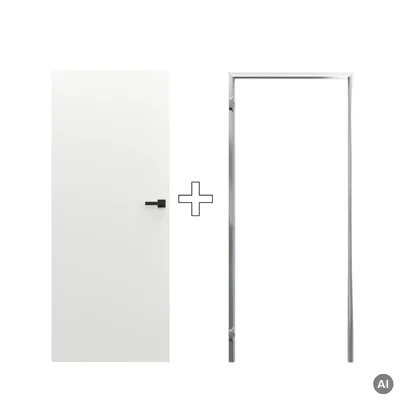Zestaw Drzwi ukryte + Ościeżnica Porta HIDE Bezprzylgowe (otwierane na zewnątrz) Lewe 80cm plaster miodu, SPA1110L08LBP0A7U0H000, OPA100LL080000AN200000