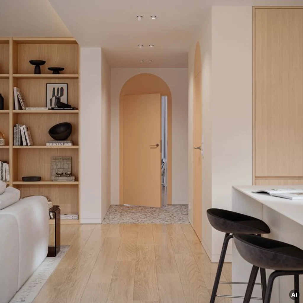 Zestaw Drzwi ukryte + Ościeżnica Porta HIDE Bezprzylgowe (otwierane na zewnątrz) Lewe 80cm plaster miodu, SPA1110L08LBP0A7U0H000, OPA100LL080000AN200000, Zestaw, PORTA HIDE, PORTA