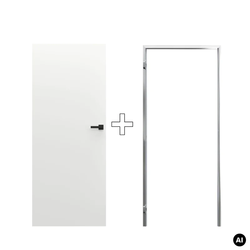 Zestaw Drzwi ukryte + Ościeżnica Porta HIDE Odwrotna przyl