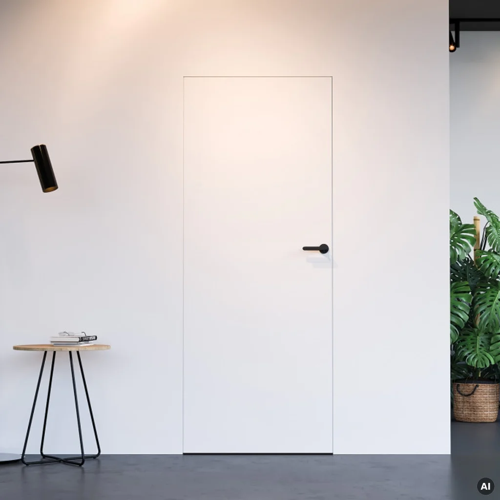 Zestaw Drzwi ukryte + Ościeżnica Porta HIDE Odwrotna przylga (otwierane do wewnątrz) Prawe 80cm plaster miodu, SPP1110P08LBP0A7U0H000, OPP100LP080000AN200000, Zestaw, PORTA HIDE, PORTA