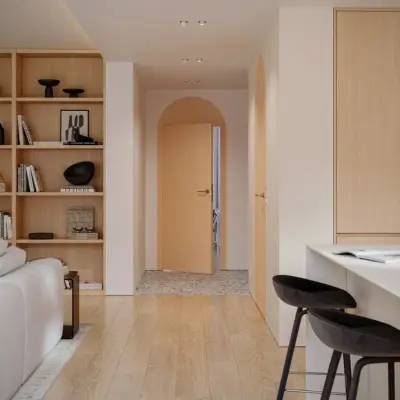 Zestaw Drzwi ukryte + Ościeżnica Porta HIDE Bezprzylgowe (otwierane na zewnątrz) Lewe 70cm plaster miodu, SPA1110L07LBP0A7U0H000, OPA100LL070000AN200000