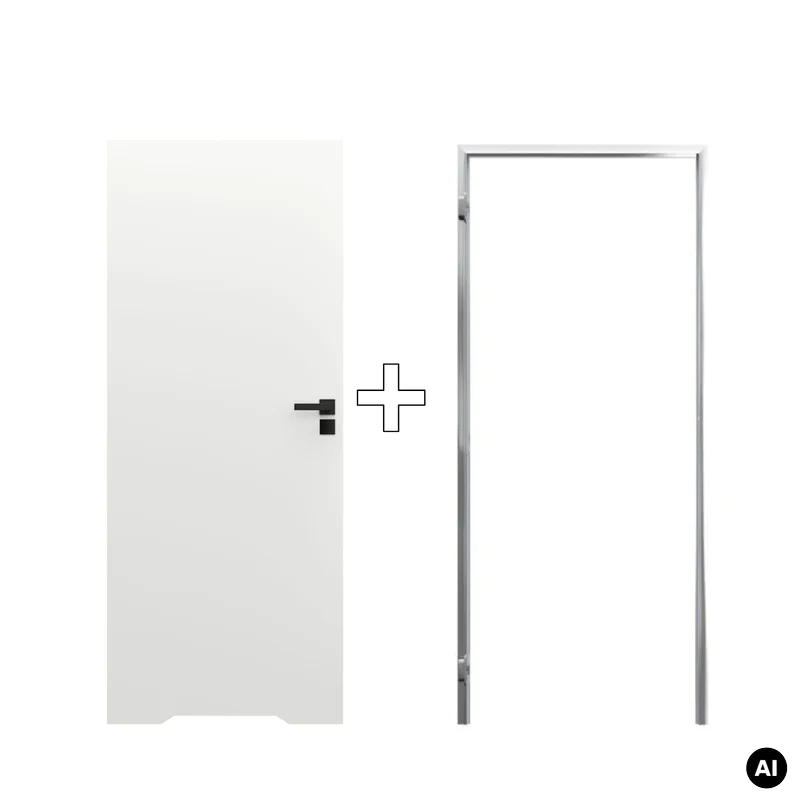 Zestaw Drzwi ukryte + Ościeżnica Porta HIDE WC Bezprzylgow