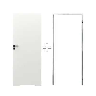 Zestaw Drzwi ukryte + Ościeżnica Porta HIDE WC Bezprzylgowe (otwierane na zewnątrz) Prawe 70cm plaster miodu, SPA1110P07LBPWAYU0H000, OPA100LP070000AN200000