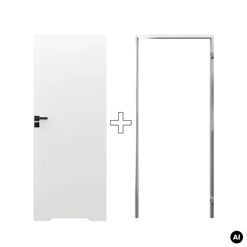 Zestaw Drzwi ukryte + Ościeżnica Porta HIDE WC Bezprzylgow