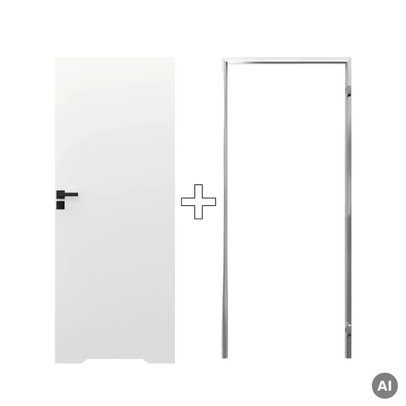 Zestaw Drzwi ukryte + Ościeżnica Porta HIDE WC Bezprzylgow