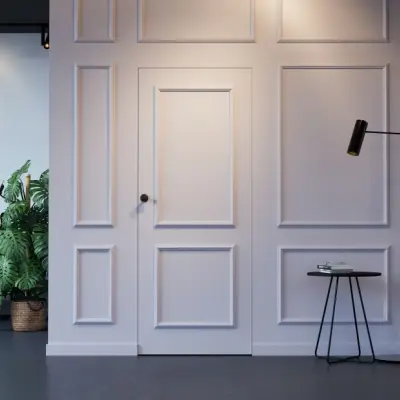 Zestaw Drzwi ukryte + Ościeżnica Porta HIDE WC Bezprzylgowe (otwierane na zewnątrz) Prawe 70cm plaster miodu, SPA1110P07LBPWAYU0H000, OPA100LP070000AN200000