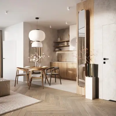 Zestaw Drzwi ukryte + Ościeżnica Porta HIDE WC Bezprzylgowe (otwierane na zewnątrz) Prawe 70cm plaster miodu, SPA1110P07LBPWAYU0H000, OPA100LP070000AN200000