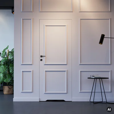 Zestaw Drzwi ukryte + Ościeżnica Porta HIDE WC Bezprzylgowe (otwierane na zewnątrz) Prawe 80cm plaster miodu, SPA1110P08LBPWAYU0H000, OPA100LP080000AN200000