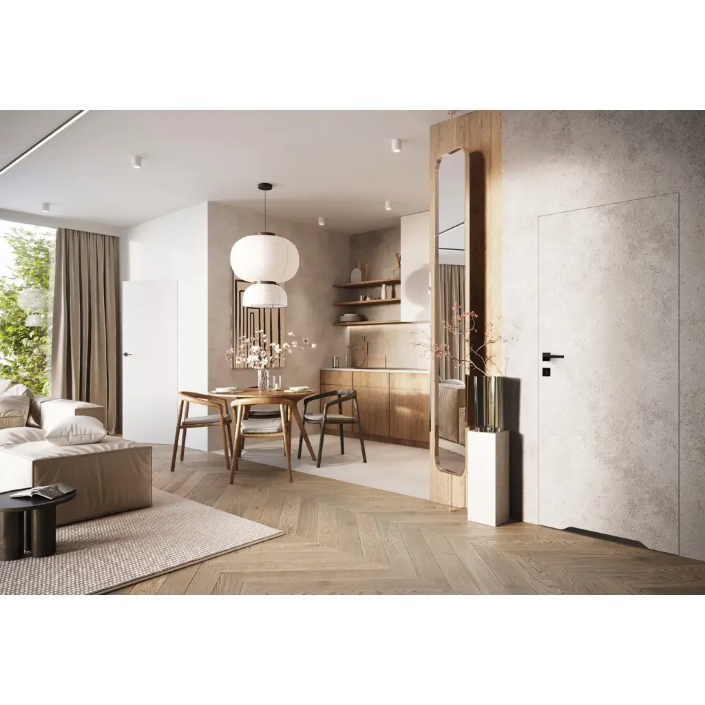 Zestaw Drzwi ukryte + Ościeżnica Porta HIDE WC Bezprzylgowe (otwierane na zewnątrz) Prawe 80cm plaster miodu, SPA1110P08LBPWAYU0H000, OPA100LP080000AN200000, Zestaw, Porta HIDE, PORTA