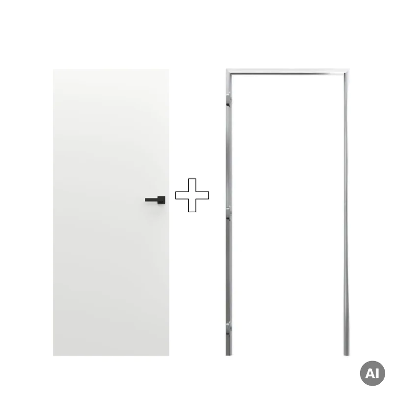 Zestaw Drzwi ukryte + Ościeżnica Porta HIDE Odwrotna przyl