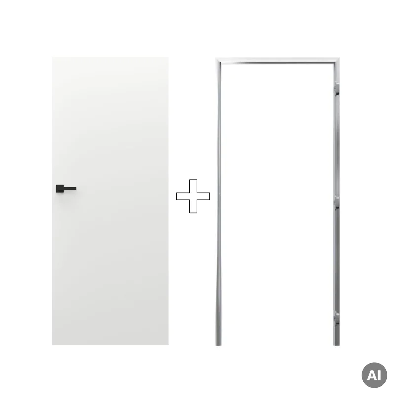 Zestaw Drzwi ukryte + Ościeżnica Porta HIDE Bezprzylgowe (