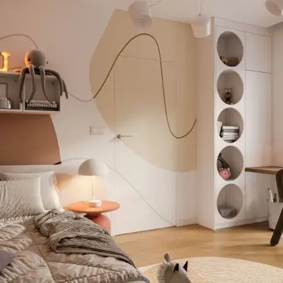 Zestaw Drzwi ukryte + Ościeżnica Porta HIDE Bezprzylgowe (otwierane na zewnątrz) Prawe 80cm płyta, SPA1110P08LBP0A7V0O000, OPA100LP080000AN300000