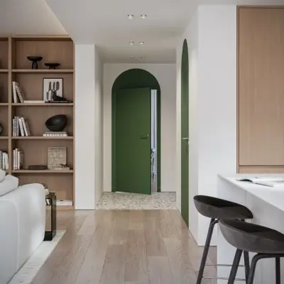 Zestaw Drzwi ukryte + Ościeżnica Porta HIDE Bezprzylgowe (otwierane na zewnątrz) Lewe 80cm płyta, SPA1110L08LBP0A7V0O000, OPA100LL080000AN300000