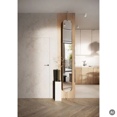 Zestaw Drzwi ukryte + Ościeżnica Porta HIDE Bezprzylgowe (otwierane na zewnątrz) Lewe 70cm płyta, SPA1110L07LBP0A7V0O000, OPA100LL070000AN300000