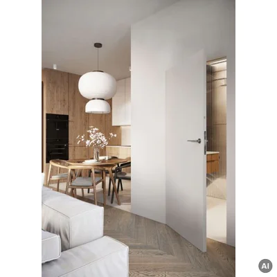 Zestaw Drzwi ukryte + Ościeżnica Porta HIDE Bezprzylgowe (otwierane na zewnątrz) Lewe 70cm płyta, SPA1110L07LBP0A7V0O000, OPA100LL070000AN300000