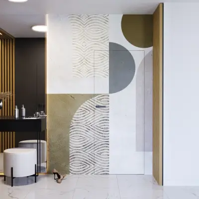 Zestaw Drzwi ukryte + Ościeżnica Porta HIDE Bezprzylgowe (otwierane na zewnątrz) Prawe 70cm płyta, SPA1110P07LBP0A7V0O000, OPA100LP070000AN300000