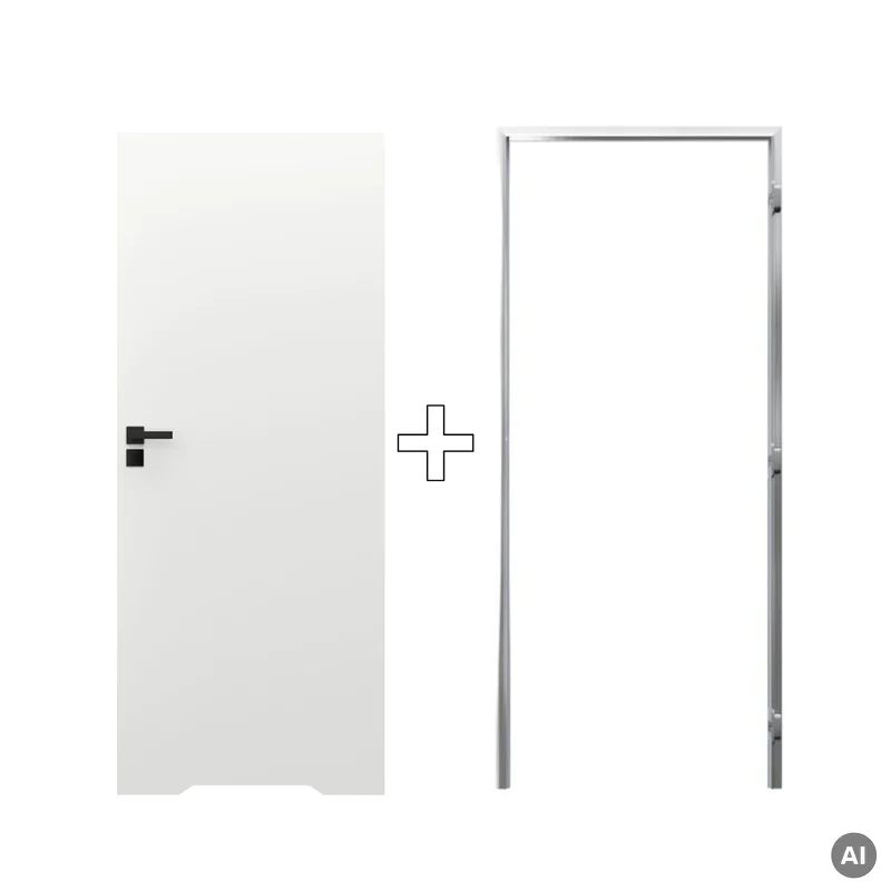 Zestaw Drzwi ukryte + Ościeżnica Porta HIDE WC Bezprzylgow