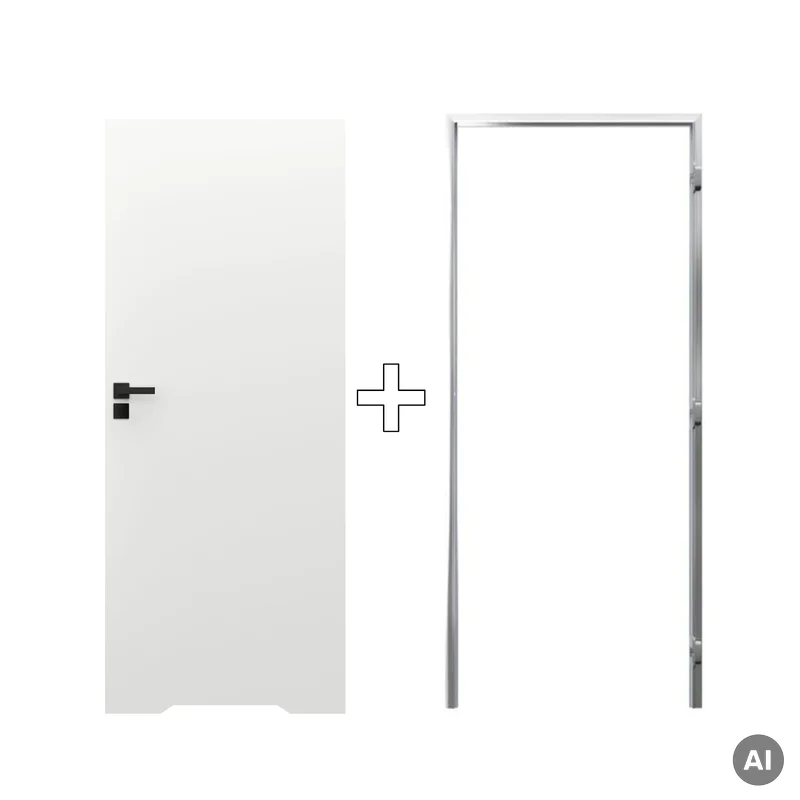 Zestaw Drzwi ukryte + Ościeżnica Porta HIDE WC Bezprzylgow