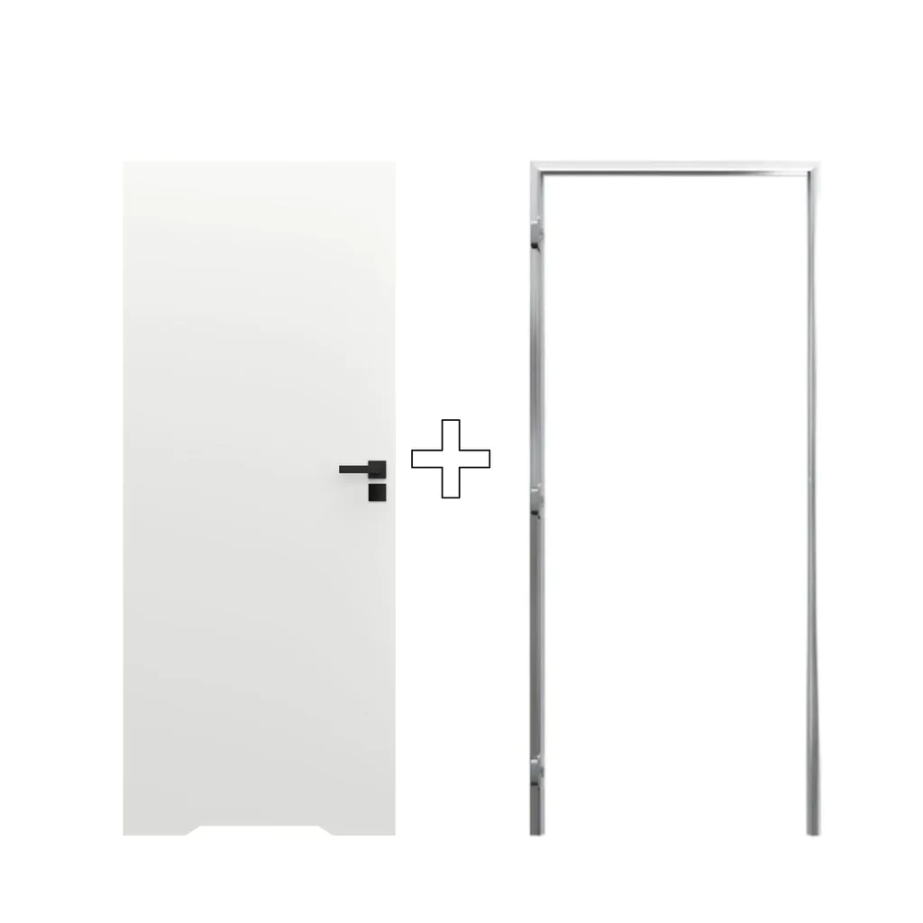Zestaw Drzwi ukryte + Ościeżnica Porta HIDE WC Bezprzylgowe (otwierane na zewnątrz) Lewe 80cm płyta, SPA1110L08LBPWAYV0O000, OPA100LL080000AN300000, Zestaw, PORTA HIDE, PORTA