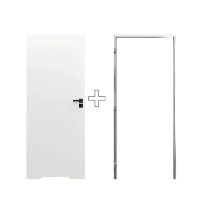 Zestaw Drzwi ukryte + Ościeżnica Porta HIDE WC Bezprzylgowe (otwierane na zewnątrz) Lewe 80cm płyta, SPA1110L08LBPWAYV0O000, OPA100LL080000AN300000