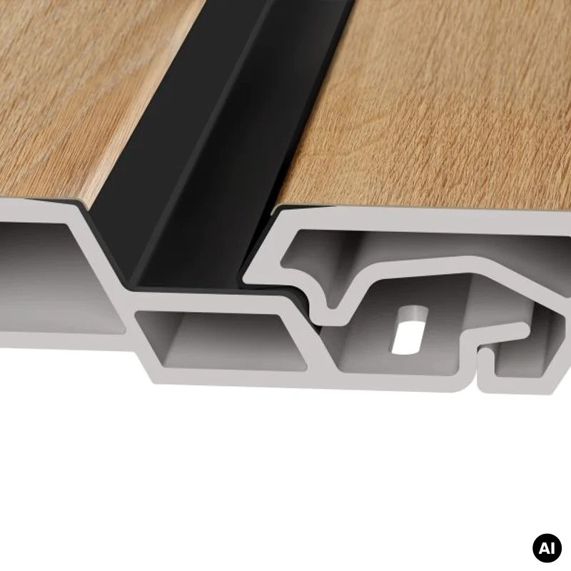 Panele elewacyjne fasadowe Solvo V-Black Dąb Naturalny 3030