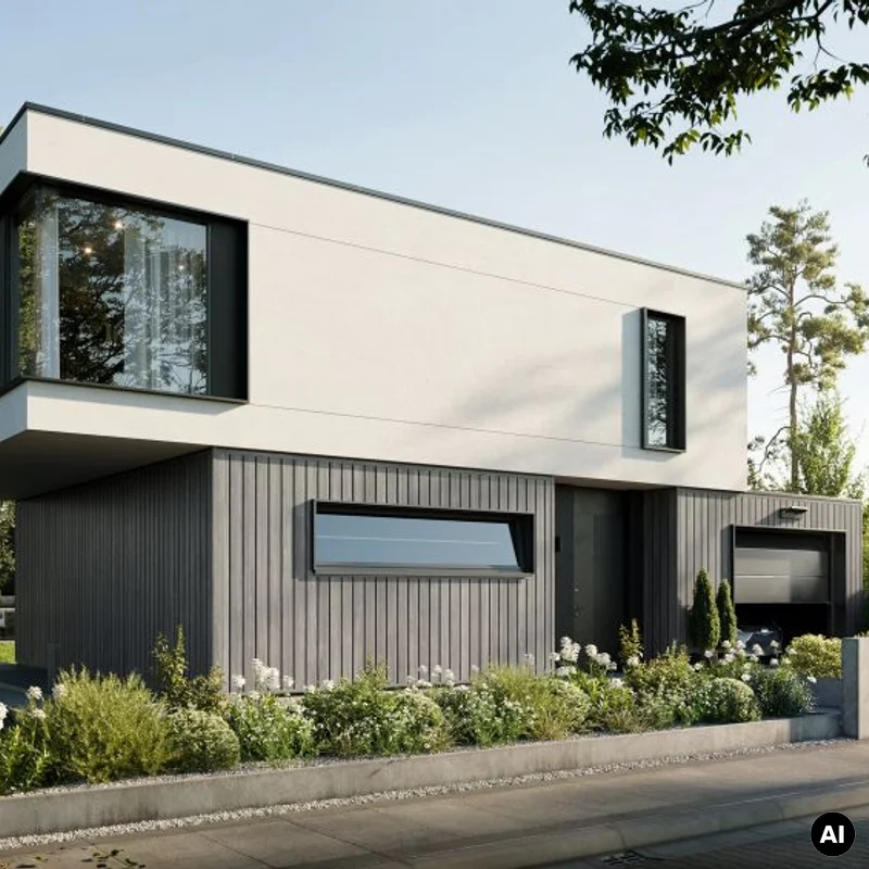 Panele elewacyjne fasadowe Solvo V-Black Dąb Szary 3030867