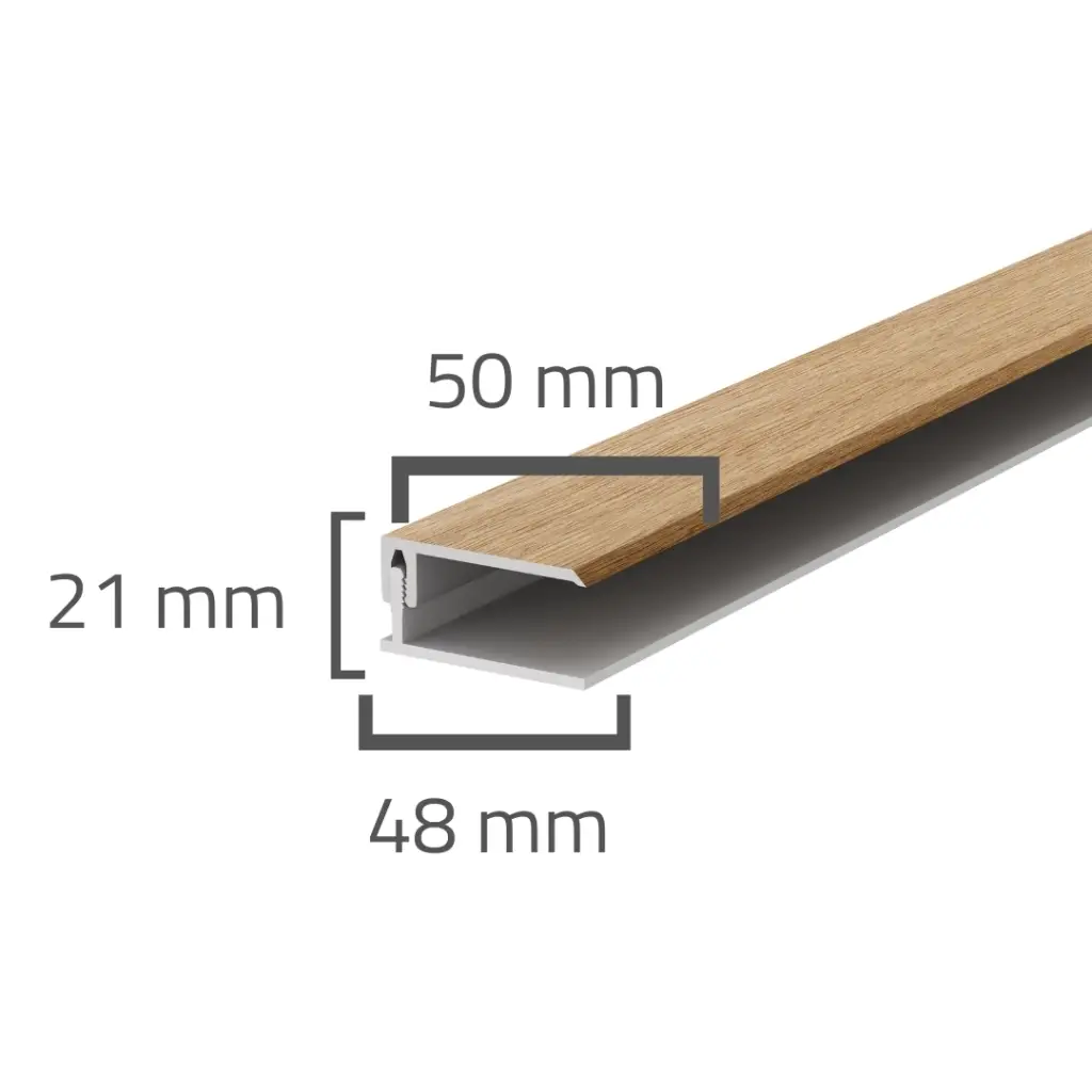 Panele elewacyjne fasadowe Solvo Listwa zakończeniowa Dąb Naturalny 2-cz FS-252, 3030886, Panele zewnętrzne, Solvo Akcesoria do paneli zewnętrznych, VOX