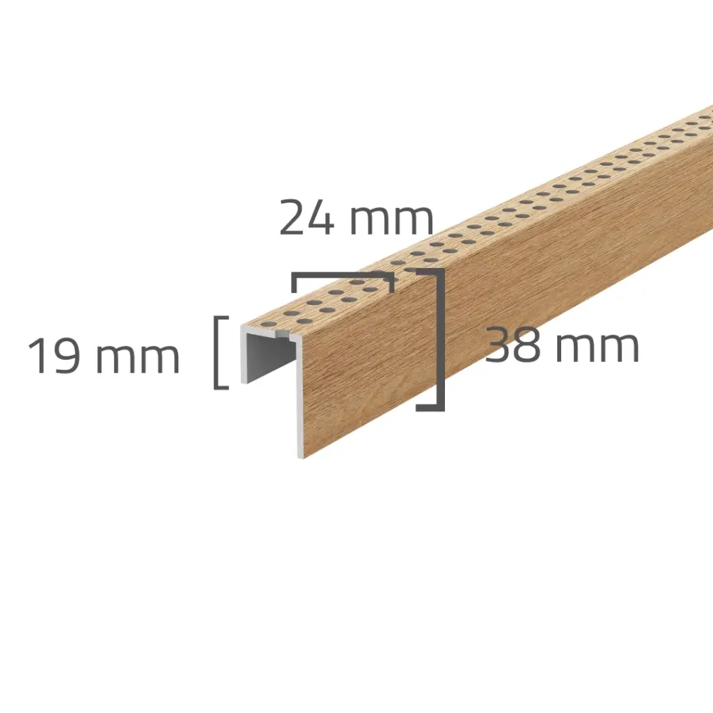 Panele elewacyjne fasadowe Solvo Listwa perforowana Dąb Naturalny 1-cz FS-261, 3030894, Panele zewnętrzne, Akcesoria do paneli zewnętrznych Solvo, VOX