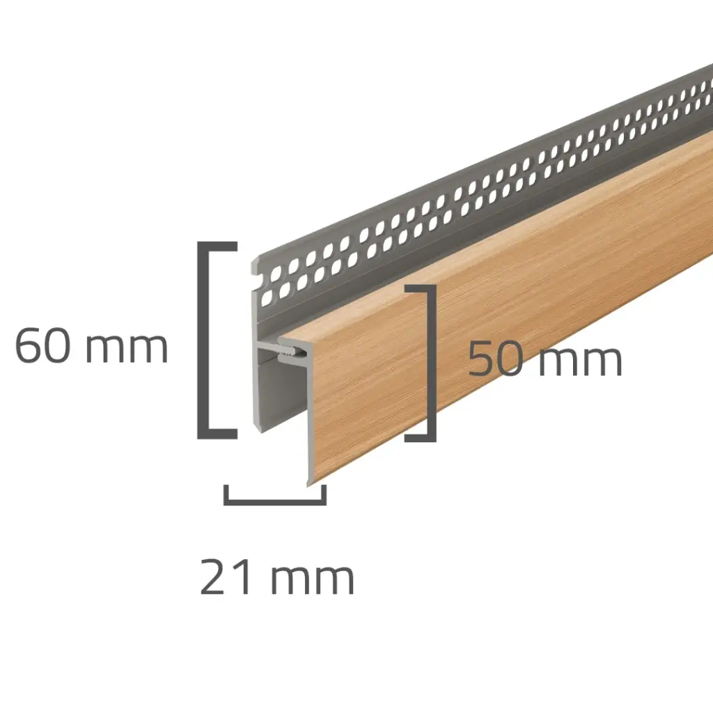 Panele elewacyjne fasadowe Solvo Listwa wentylacyjna górna Cedr 2-cz FS-262, 3030905, Panele zewnętrzne, Solvo Akcesoria do paneli zewnętrznych, VOX