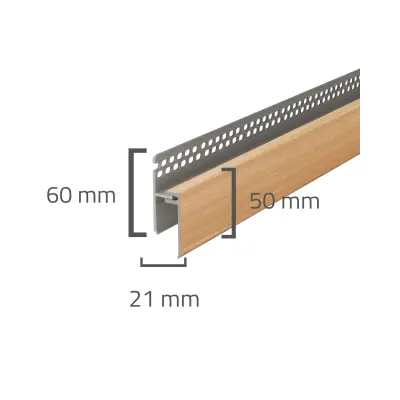 Panele elewacyjne fasadowe Solvo Listwa wentylacyjna górna Cedr 2-cz FS-262, 3030905