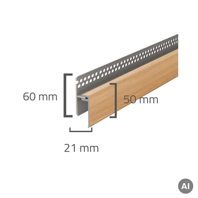 Panele elewacyjne fasadowe Solvo Listwa wentylacyjna górna Cedr 2-cz FS-262, 3030905