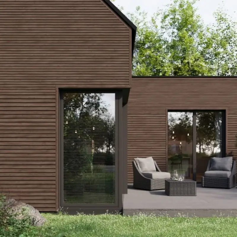 Panele elewacyjne fasadowe Solvo Łącznik Dąb Czekoladowy