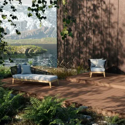 Deska tarasowa dwustronna Skandynawia Kastanije 3,0m 25 mm, BS7A03