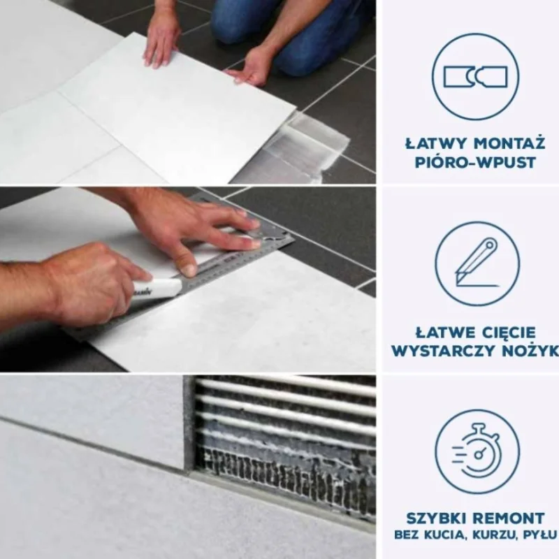 Panele winylowe Paino Mouse Grey 51039 Klasa 34 3.2 mm TAK -