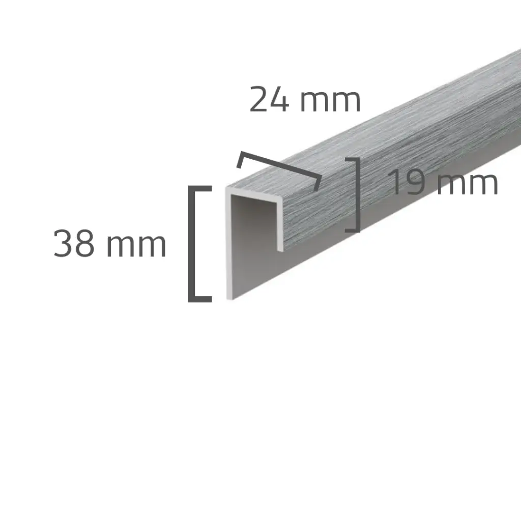 Panele elewacyjne fasadowe Solvo Listwa uniwersalna Dąb Szary 1-cz FS-251, 3030880, Panele zewnętrzne, Akcesoria do paneli zewnętrznych Solvo, VOX