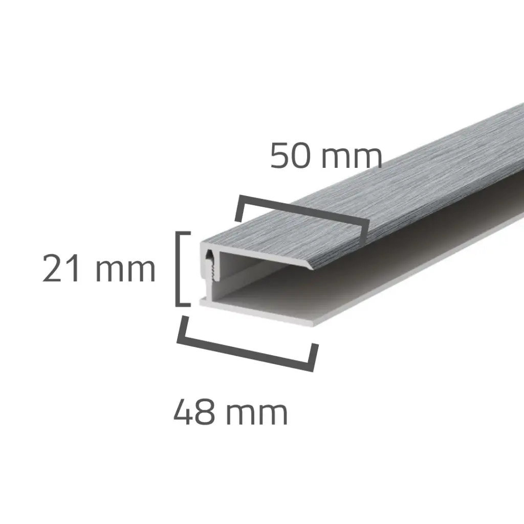 Panele elewacyjne fasadowe Solvo Listwa zakończeniowa Dąb Szary 2-cz FS-252, 3030888, Panele zewnętrzne, Solvo Akcesoria do paneli zewnętrznych, VOX