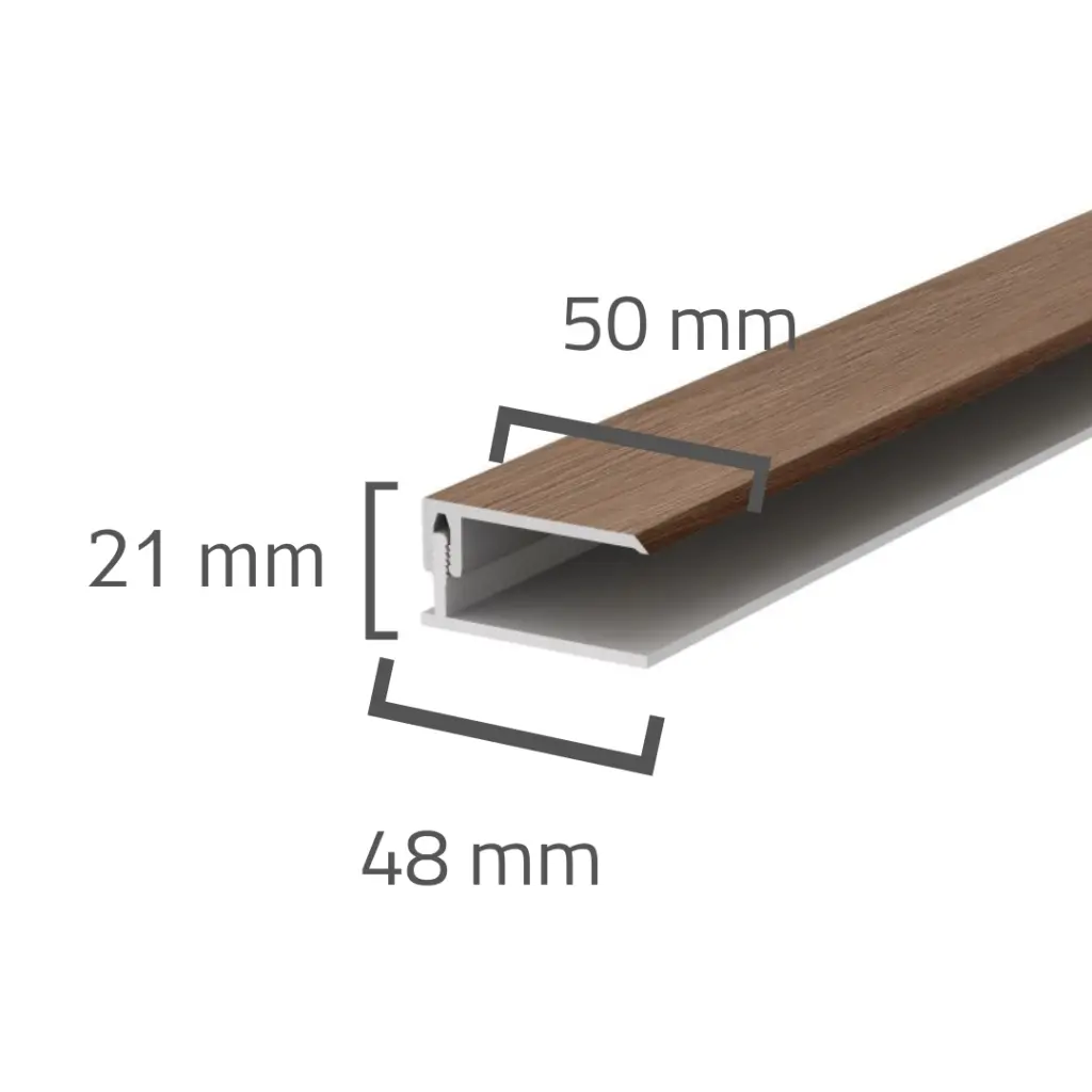 Panele elewacyjne fasadowe Solvo Listwa zakończeniowa Dąb Czekoladowy 2-cz FS-252, 3030887, Panele zewnętrzne, Akcesoria do paneli zewnętrznych Solvo, VOX
