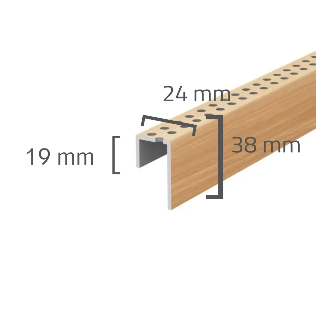 Panele elewacyjne fasadowe Solvo Listwa perforowana Cedr 1-cz FS-261, 3030897, Panele zewnętrzne, Akcesoria do paneli zewnętrznych Solvo, VOX