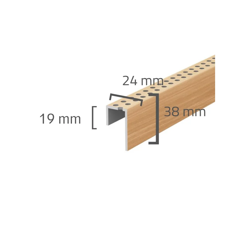 Panele elewacyjne fasadowe Solvo Listwa perforowana Cedr 1-c