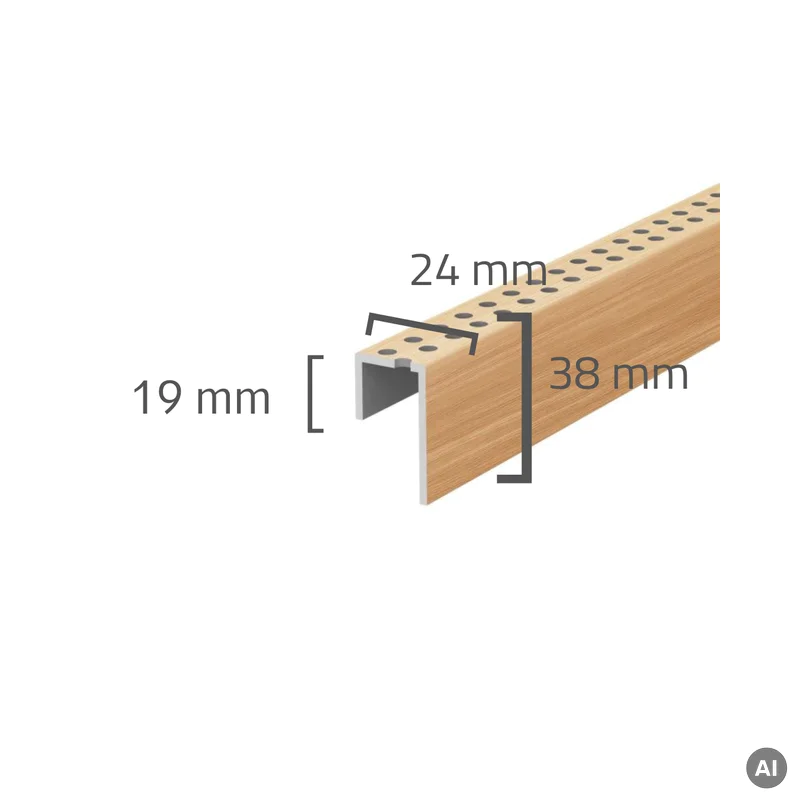 Panele elewacyjne fasadowe Solvo Listwa perforowana Cedr 1-c
